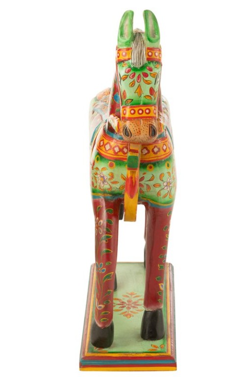 J -Line Decoration Horse On Staller Mumbai - Wood - Mix