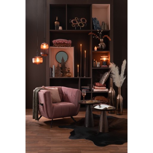 J-Line tapijt Koeienvel - leer - zwart