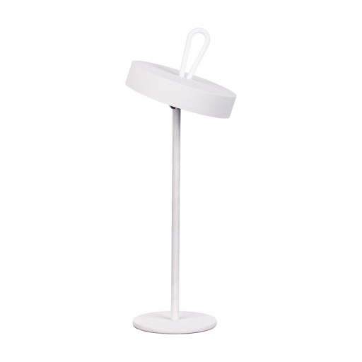 LED battery table lamp magnetically "Ella" for outside and inside, made of metal and plastic in white, 35 cm high