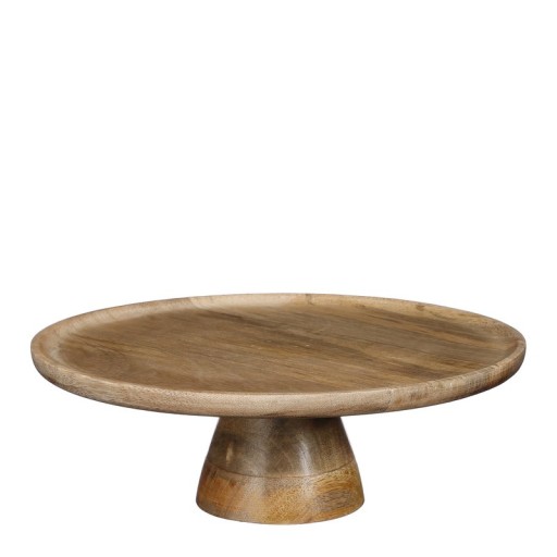 Tallo Cake stand - H10 x Ø30 cm - 100% FSC Mango wood - Light brown