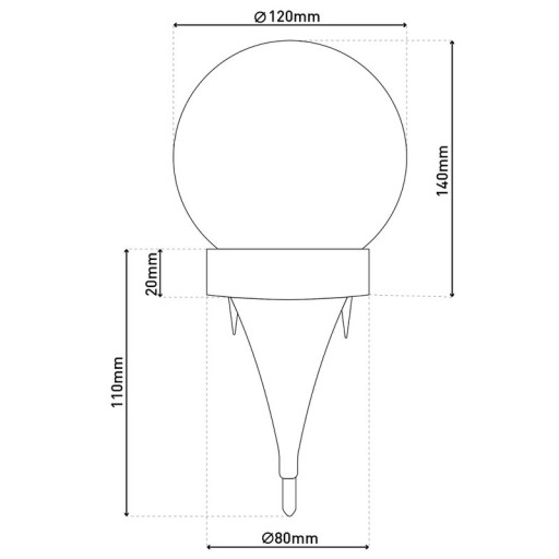 3 Set LED solar table lamp/ground skewer "Crackle" Ø 12cm, for outside, table lamp-plastic and glass, white, with integrated LED