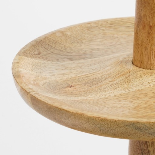 Caden Etagère - H36 x Ø33 cm - Gerecycled Mangohout - FSC 100% - Lichtbruin