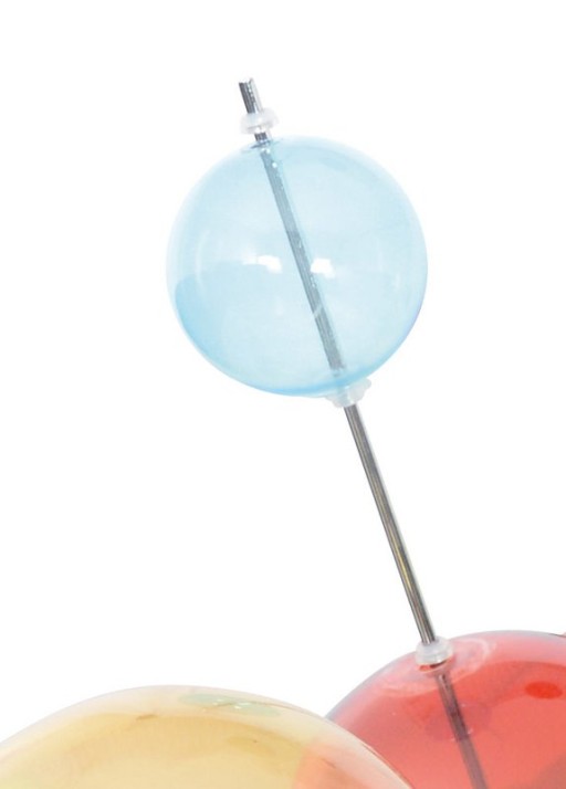 Pendant lamp "explosion" colored made of metal and glass, G9 versions, hanging lamp for dining room, living room, hall or office, Øca. 65 cm