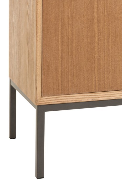 J-Line cabinet on legs - 2 doors - wood/metal - natural