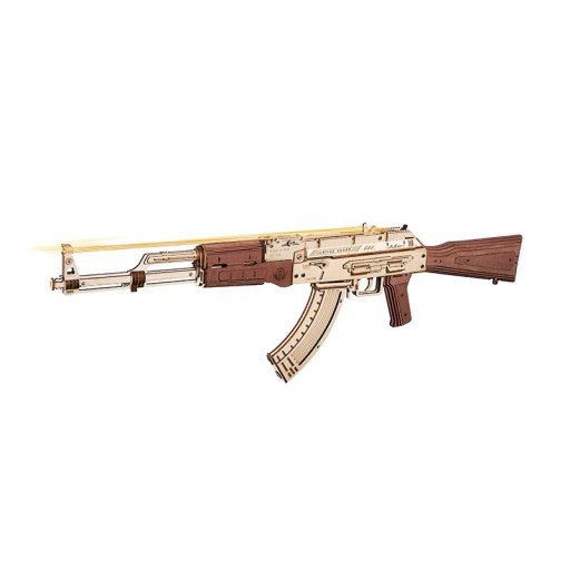 3D Wooden Puzzle AK-47 Assault Rifle, Robotime, LQ901, 71.7x5.6x21.5cm