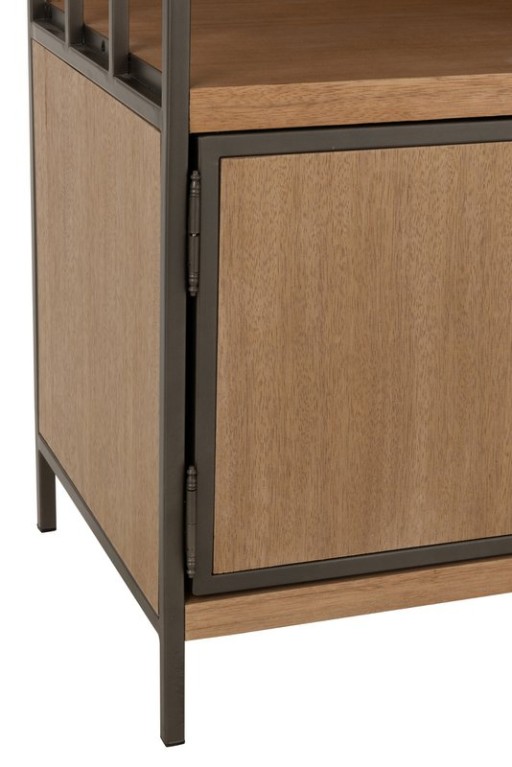 J-Line Compartments cupboard - wood/metal - natural