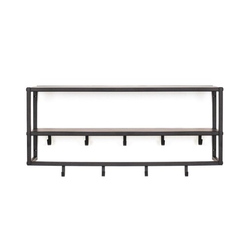 Coat Rack - Shelves - Metal - Black - 73x21x29,5cm