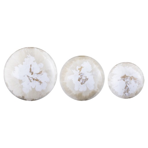 Sufyan Cream Enamel Round Iron Wall Ball SV3