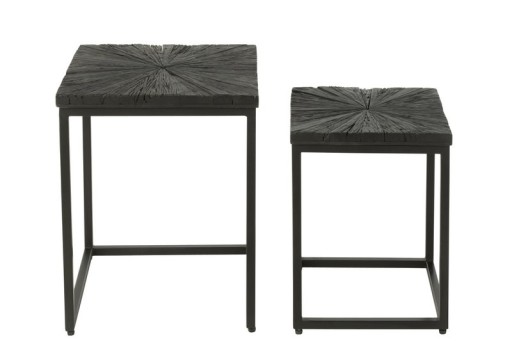 J-Line side table Shanil - wood/iron - black