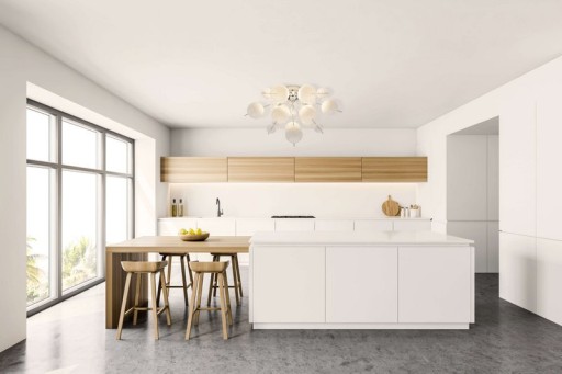 Ceiling lamp "explosion" white made of metal and glass, G9 versions, ceiling lamp for dining room, living room, hallway or office, Ø57 cm