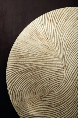 Wiktor White MDF Round Wallpanel Swirl Carved L