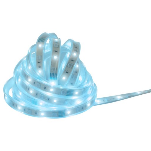 The LED "Stripe" Outdoor 500 cm, 24 watts, warm white, with color changer, dimmable, including remote control and accessories