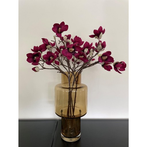 Kunstbloemen - Magnolia bloem Paars x8 -65cm