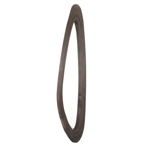 Santin Brown Mango Wood Organic Triangle Mirror