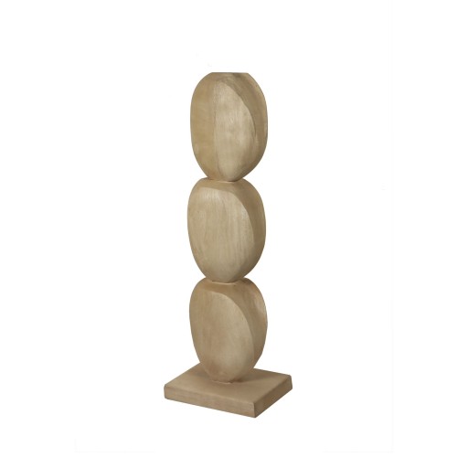 Kodey Natural Mango Wood Circle Shaped Statue