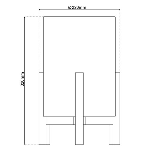 Tischleuchte "MATILDA" klassische Tischlampe mit natürlicher Ausstrahlung durch Holz und Stoffschirm, E27 Fassung, 32 cm hoch