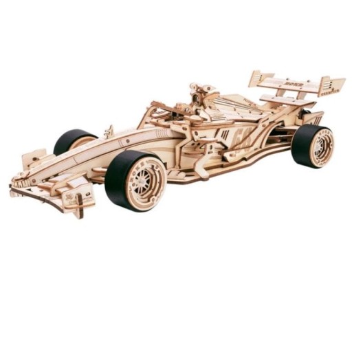 Wooden puzzle 3D Racing Car, Robotime, LK505, 29x10.5x7.6cm