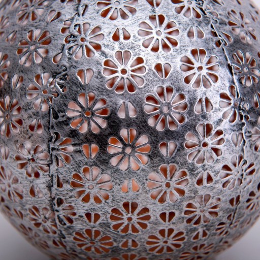 2 Set LED decoration solar light Ø 18 cm outside decoration made of metal in silver with integrated LEDs