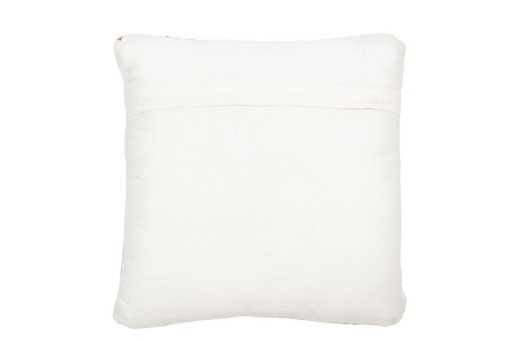 J-Line cushion Ethnic Squares - wool/cotton - cream/beige