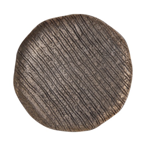Grail Gold Alu Plate With Stripes Round L