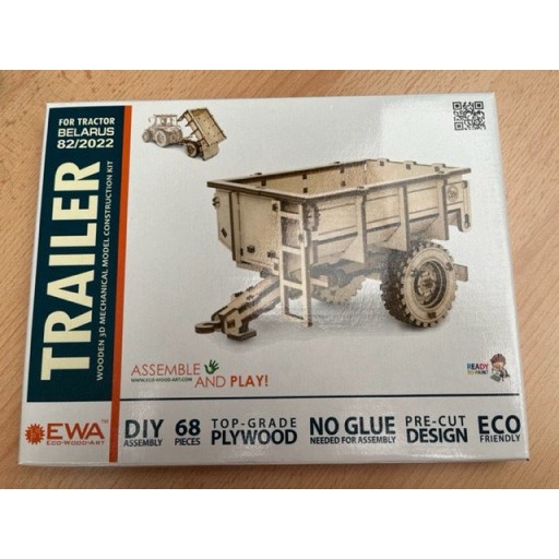 Eco Wood Art (EWA) 3D Mechanische Puzzel, Trailer voor Belarus-82, 1225, 20x11,6x11cm