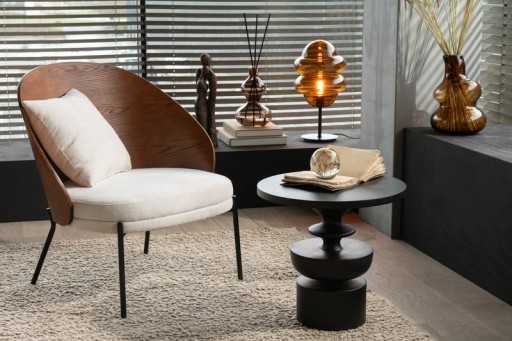 J-Line Lounge chair Plywood/Metal Brown/Beige