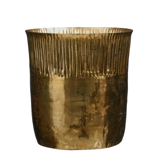Xavier Plantenpot - H26 x Ø25 cm - IJzer - Goud