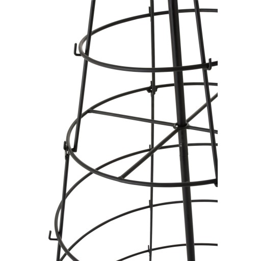 J-Line decoratie Kerstboom 8 Niveaus - metaal - zwart - 188 cm hoog