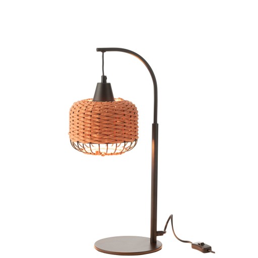 J-Line Lamp Lantaarn Metaal Oranje