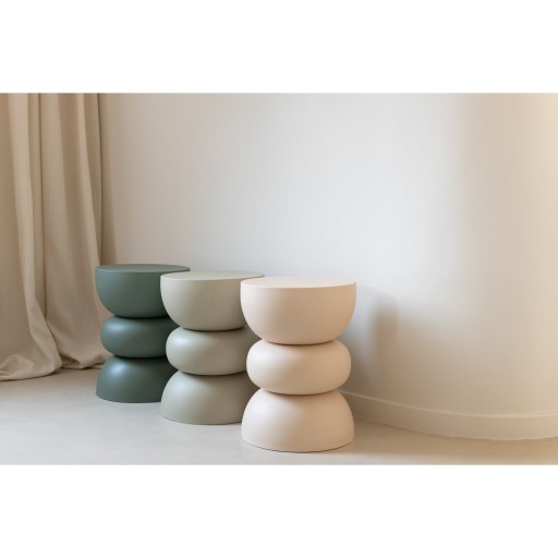 J-Line bijzettafel Lise - ijzer - ivoor