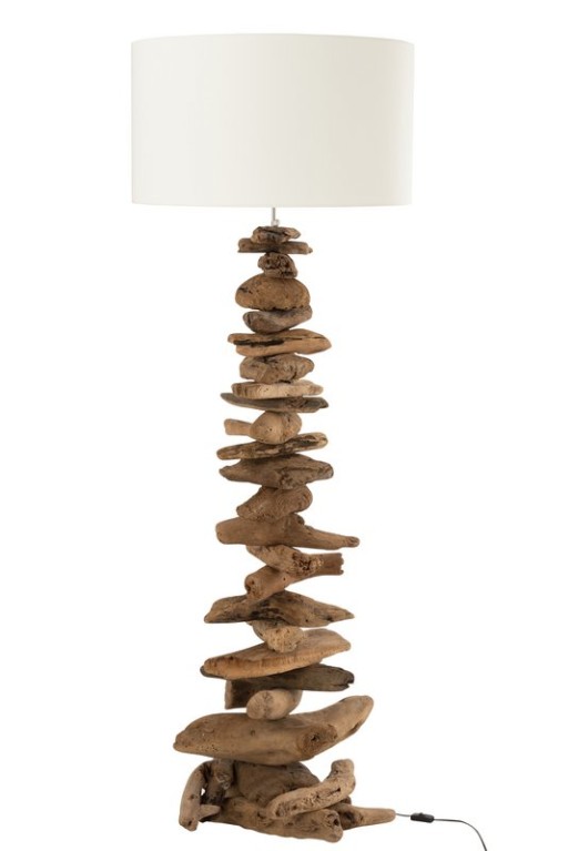 J-Line lamp - wood - natural/beige - large