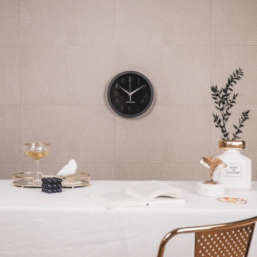 Wall Clock - Metal/Glass - Black - 25x4,2x25cm