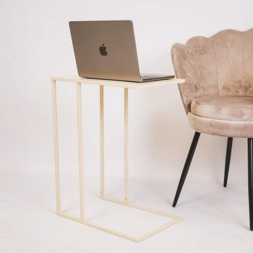 Bijzettafel - Metaal - Zand - 45x30x60cm