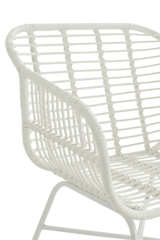 J-Line Rachelle outdoor chair - metal - white