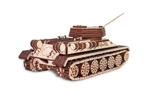 Eco Wood Art 3D Mechanical Puzzle Tank T-34-85, 822, 33x28x9.5cm