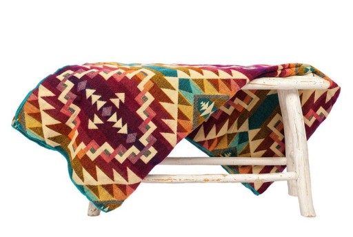 Ecuadorian alpaca blanket | native blanket | Chimborazo Pink