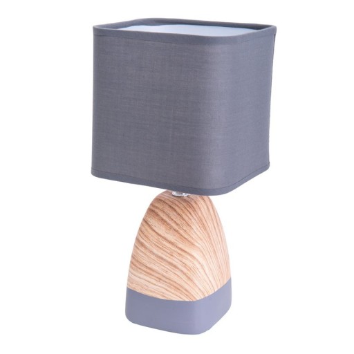 Ceramict table lamp "Cremona" made of ceramic in brown/gray with E14 socket, table lamp for living rooms 31 cm high