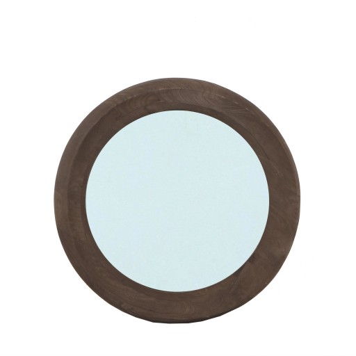 Noam Brown Mango Wood Round Mirror S