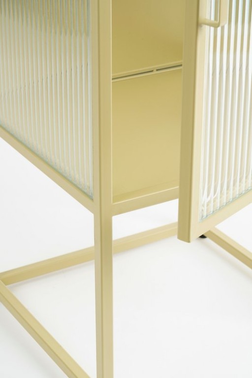 Clifton storage cupboard with doors - L38 x B35 x H90 cm - Metal - Beige