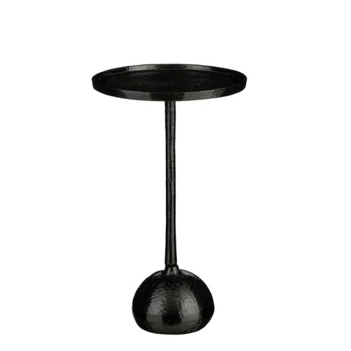 Colin Side Table | Zwart H58 x Ø34 cm | Gecycled Aluminium - 100% FSC