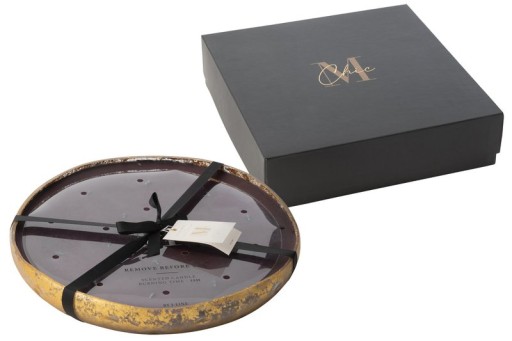 J -Line scented candle M -Chic - Oud & Amber - Glass - Gold/Black - XL - 35U