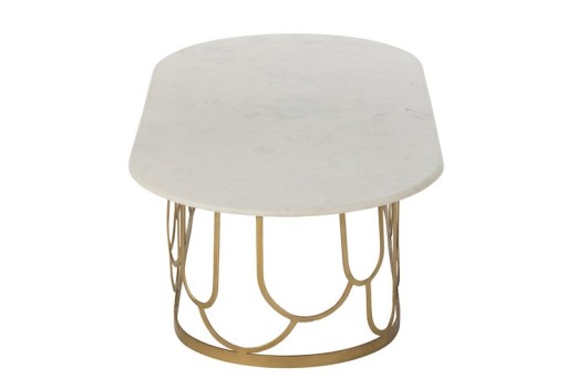 J-Line Coffee Table Moza Metal/Marble Gold