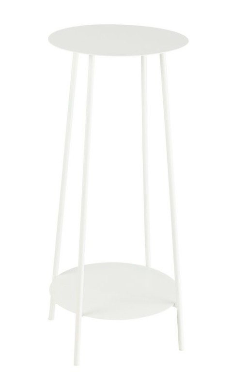 J-Line Flower Stand Two Metal White