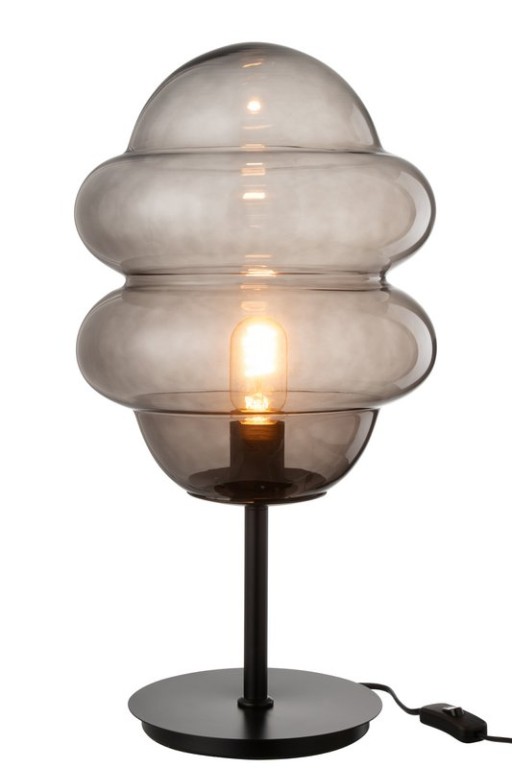 J-Line Table Lamp Honey Spoon Glass Gray