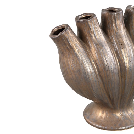 Gylian Bronze Tubes Shaped Ceramic Vase L