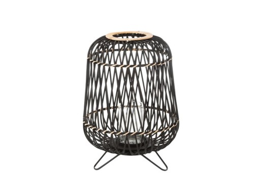 J-Line lantern On Foot - bamboo - black/natural - medium