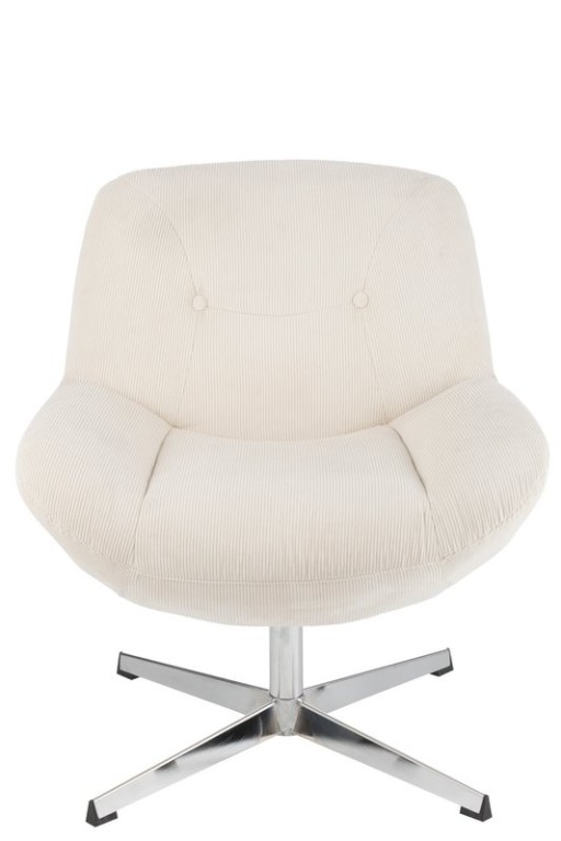 J-Line Lounge chair Chill Metal/Plywood Cream/Silver
