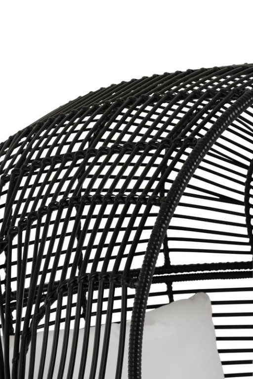 J-Line lounge chair Oval - steel - black