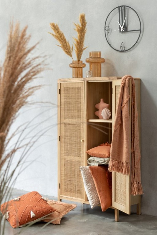 J-Line Lines clock - metal - black - S - Ø 49 cm