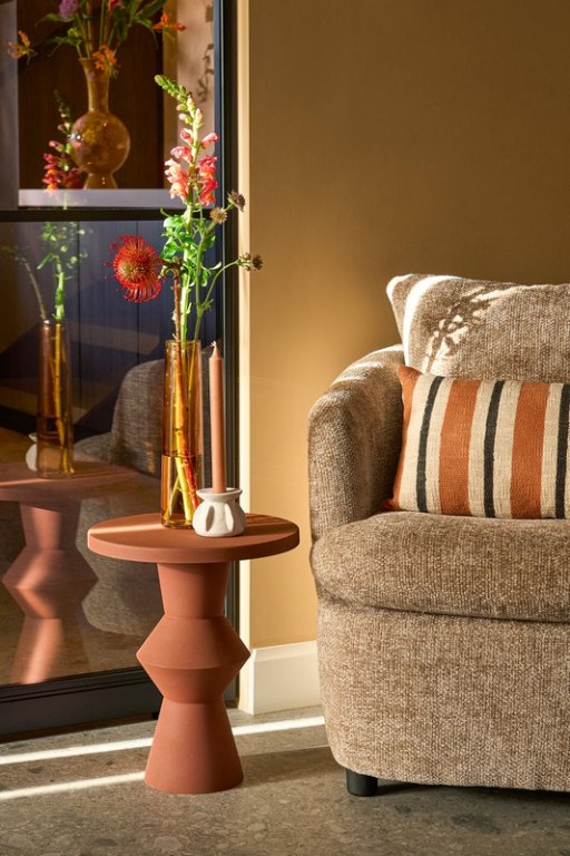 Estate side table - H41 x Ø34 cm - Metal - Terra